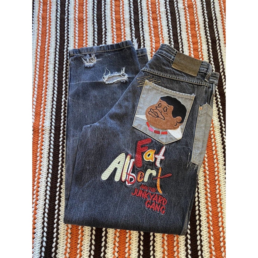 Vintage Platinum FUBU Fat Albert And The Junkyard Gang Denim Mens Pants 30x32